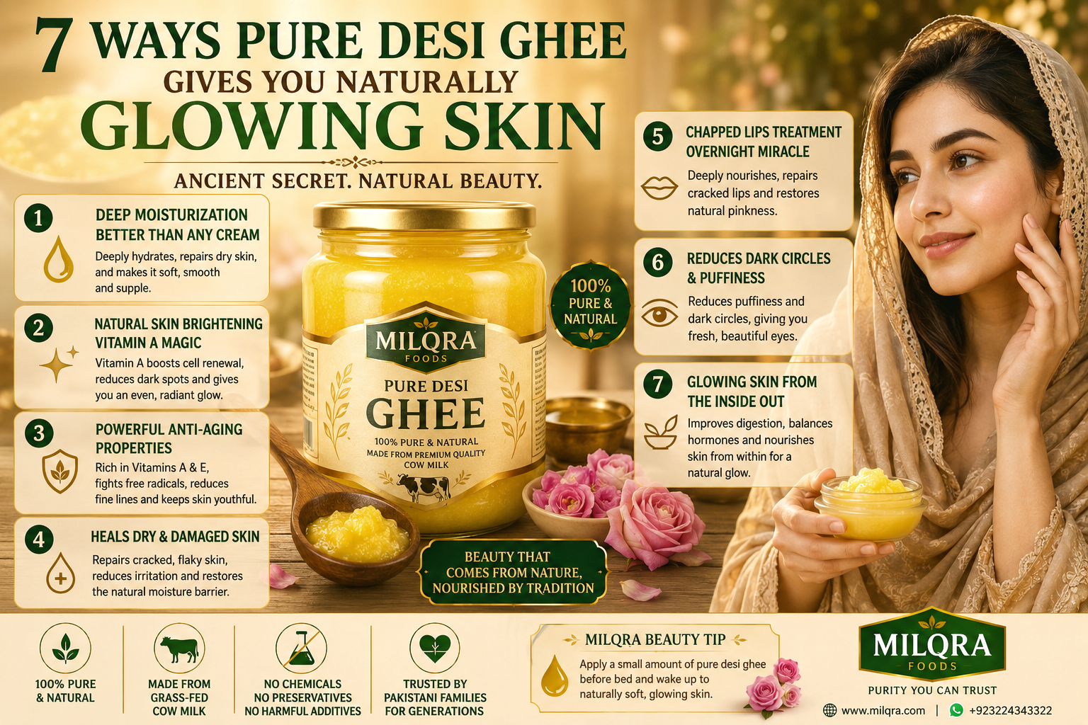 Desi Ghee Gives You Naturally Glowing Skin